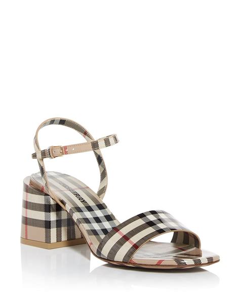 burberry sandals women's sale|Burberry block heel sandals.